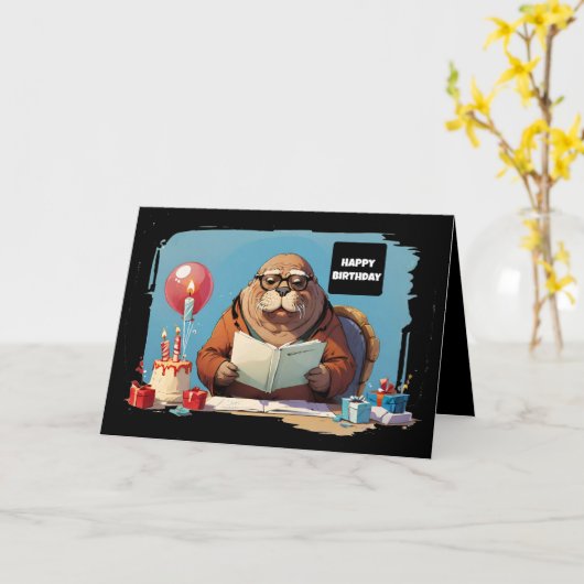 セブロの本を読む カード (黄色い花)