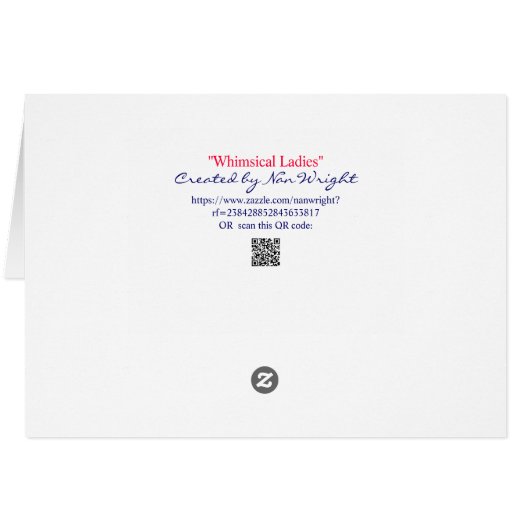 セブンお洒落レディーフレンズグリーティングカード (裏面横)