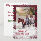 セブンとノカミスのウェストヒルズ牧場での冬 招待状 (正面/裏面)