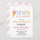 セブンはとっても甘いアイスクリームのお誘い 招待状 (正面/裏面)