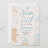 セブンはとても甘いクリスマスクッキー誕生日パーティーだ 招待状 (正面)