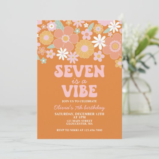 セブンはヴィビーグルービーレトロフローラ7歳の誕生日 招待状 (スタンド正面)