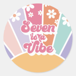セブンはヴィベレトロサンシャインレインボーデイジー ラウンドシール