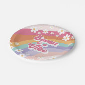 セブンはヴィベレトロレインボー7誕生日 ペーパープレート (アングル)