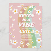 セブンはヴィベレトロ7thグルーヴィーピンクガール1970s 招待状 (正面/裏面)