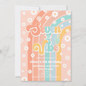 セブンはヴィーベレインボーデイジー7th誕生日パーティー 招待状 (正面)