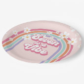セブンはヴィーベレインボーピンク7誕生日 ペーパープレート (アングル)