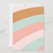 セブンはVibe groovyレトロな女の子7歳の誕生日だ 招待状 (裏面)