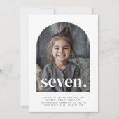 セブンアーチ写真誕生日 招待状 (正面)
