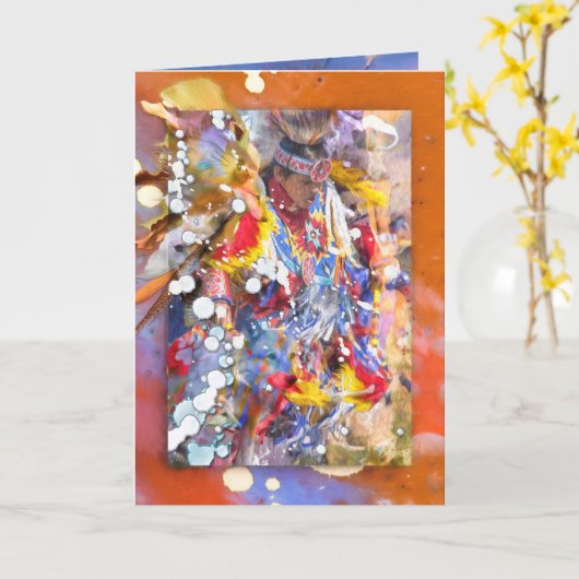 セブンウルフスピリッツ先住民アメリカンダンサーカード カード (黄色い花)