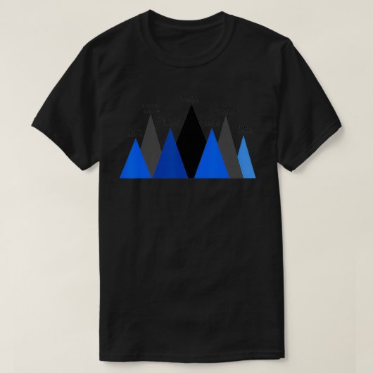 セブンサミット登山 世界最高峰7座を制覇する Tシャツ (デザイン正面)