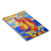 セブンシーズセーリングそうブルーキュービスト抽象芸術 ノートブック (右側)