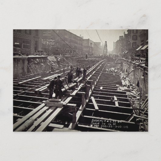 セブンスアベニューと24-25通り地下鉄 ポストカード (正面)