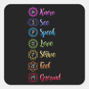 セブンチャクラオムヨガ スクエアシール