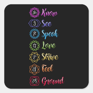 セブンチャクラオムヨガ スクエアシール