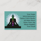 セブンチャクラヨガポジションデザイン名刺 名刺 (裏面)