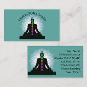 セブンチャクラヨガポジションデザイン名刺 名刺 (正面/裏面)