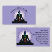 セブンチャクラヨガポジションデザイン名刺 名刺 (正面/裏面)