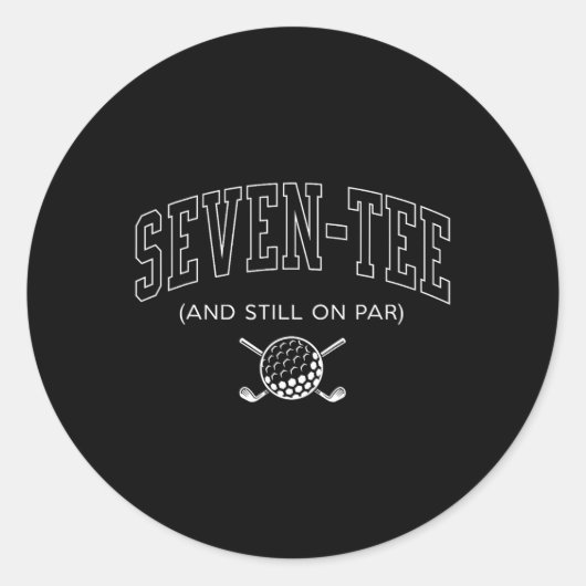 セブンティーとスティンオンパー – 70誕生日ゴルフファ ラウンドシール (正面)