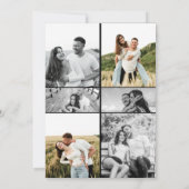 セブンフォトコラージュモダン結婚式招待状 招待状 (裏面)