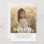 セブンフォトファースト誕生日招待状 招待状 (正面)