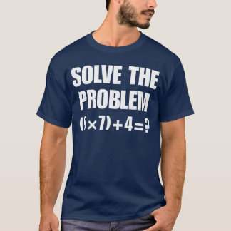 セブン小学校の数学で問題67を解く ミーム Tシャツ
