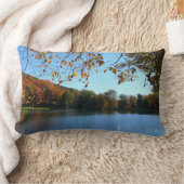 セブン春秋の木と池 ランバークッション (ブランケット)