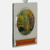 セブン春秋ブリッジII秋の風景 シルバープレートバナーオーナメント (右)