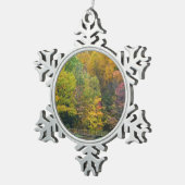 セブン春秋ブリッジII秋の風景 スノーフレークピューターオーナメント (右)