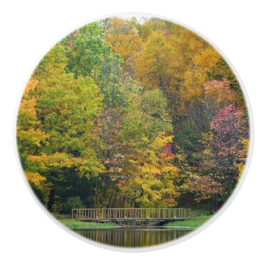 セブン春秋ブリッジII秋の風景 セラミックノブ (正面)