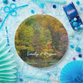 セブン春秋ブリッジII秋の風景 ペーパープレート (パーティー)