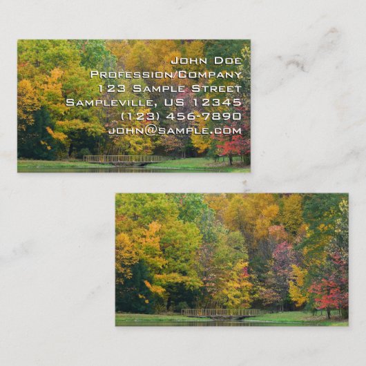 セブン春秋ブリッジII秋の風景 名刺 (正面/裏面)