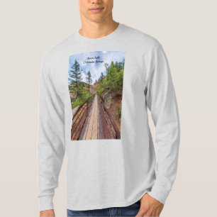 セブン秋ウォークウェイブリッジメンズ長袖シャツ Tシャツ