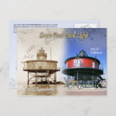 セブン足ノールライトハウス,メリーランド ポストカード (正面/裏面)