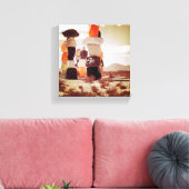 セブン魔法山脈、ネバダ州ジャン・ドライレイク キャンバスプリント (インサイチュ (リビング))