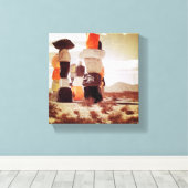 セブン魔法山脈、ネバダ州ジャン・ドライレイク キャンバスプリント (インサイチュ (ウッドフロア))