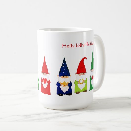 セブン・クリスマス・格言・オン・ホワイト コーヒーマグカップ (正面右)