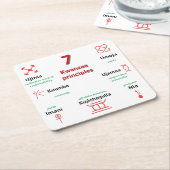 セブン・クワンザ・プリンシプル・コースター スクエアペーパーコースター (アングル)