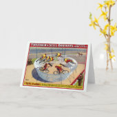 セブン・ゲイネルズのサーカスのポスター自転車に乗る カード (黄色い花)