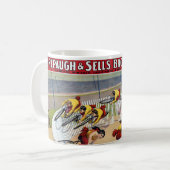 セブン・ゲイネルズのサーカスのポスター自転車に乗る コーヒーマグカップ (正面左)