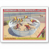 セブン・ゲイネルズのサーカスのポスター自転車に乗る シール (正面)