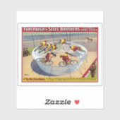 セブン・ゲイネルズのサーカスのポスター自転車に乗る シール (シート)