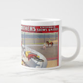 セブン・ゲイネルズのサーカスのポスター自転車に乗る ジャンボコーヒーマグカップ (右)