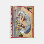 セブン・ゲイネルズのサーカスのポスター自転車に乗る フリースブランケット (正面)