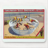 セブン・ゲイネルズのサーカスのポスター自転車に乗る マウスパッド (正面)