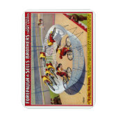 セブン・ゲイネルズのサーカスのポスター自転車に乗る マグネット (縦)