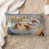 セブン・ゲイネルズのサーカスのポスター自転車に乗る ランバークッション (ブランケット)