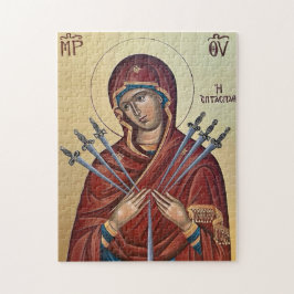 セブン・ソードの生神女Orthodoxイコン ジグソーパズル
