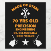 セプタリアン70th誕生日パーティー ワインラベル (シングルラベル)