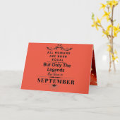 セプテンバー誕生日おもしろい引用文 カード (黄色い花)